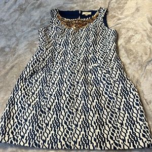 Anthro moulinette souers mulberry road beaded shift dress